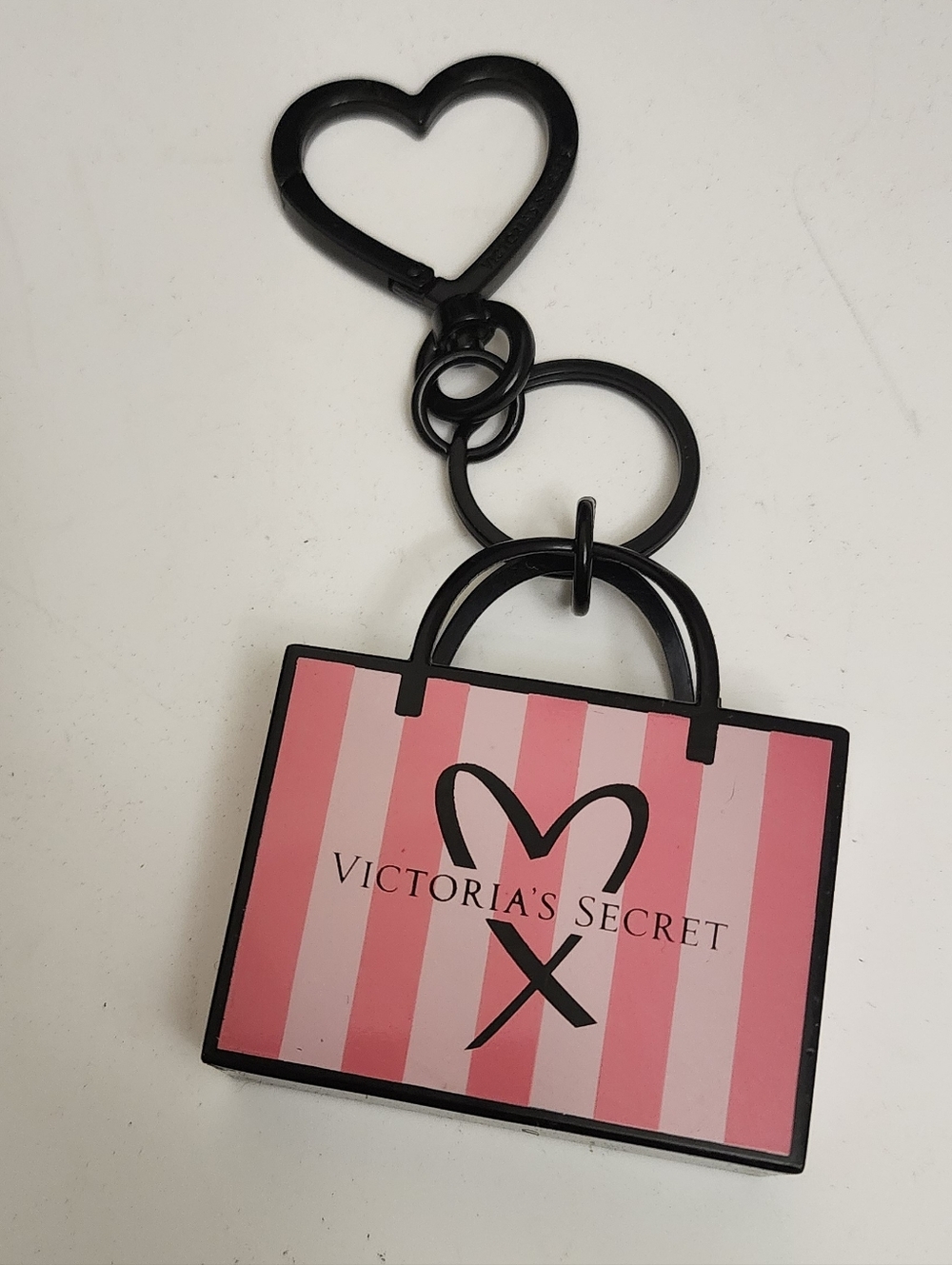 Victoria's Secret Metal Shopping Bag Keychain Bag Charm